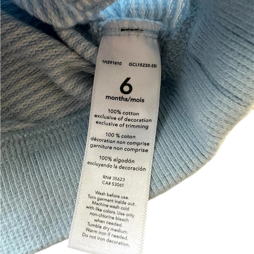 Carter’s Baby Boy Blue Striped Whale Pullover | 6M